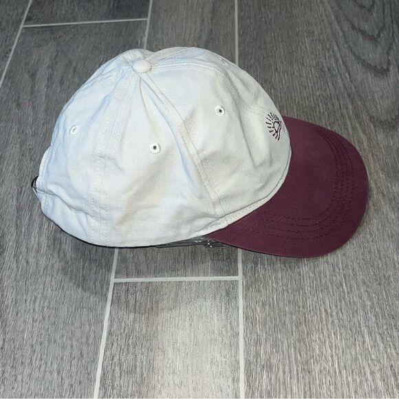 Sunset Embroidered Beige & Maroon Baseball Hat - Picture 5 of 7